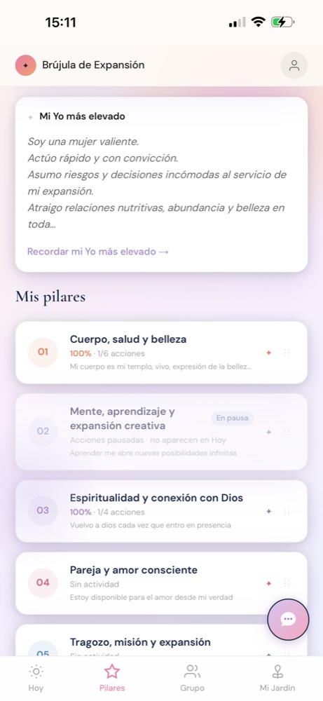 Pantalla Pilares