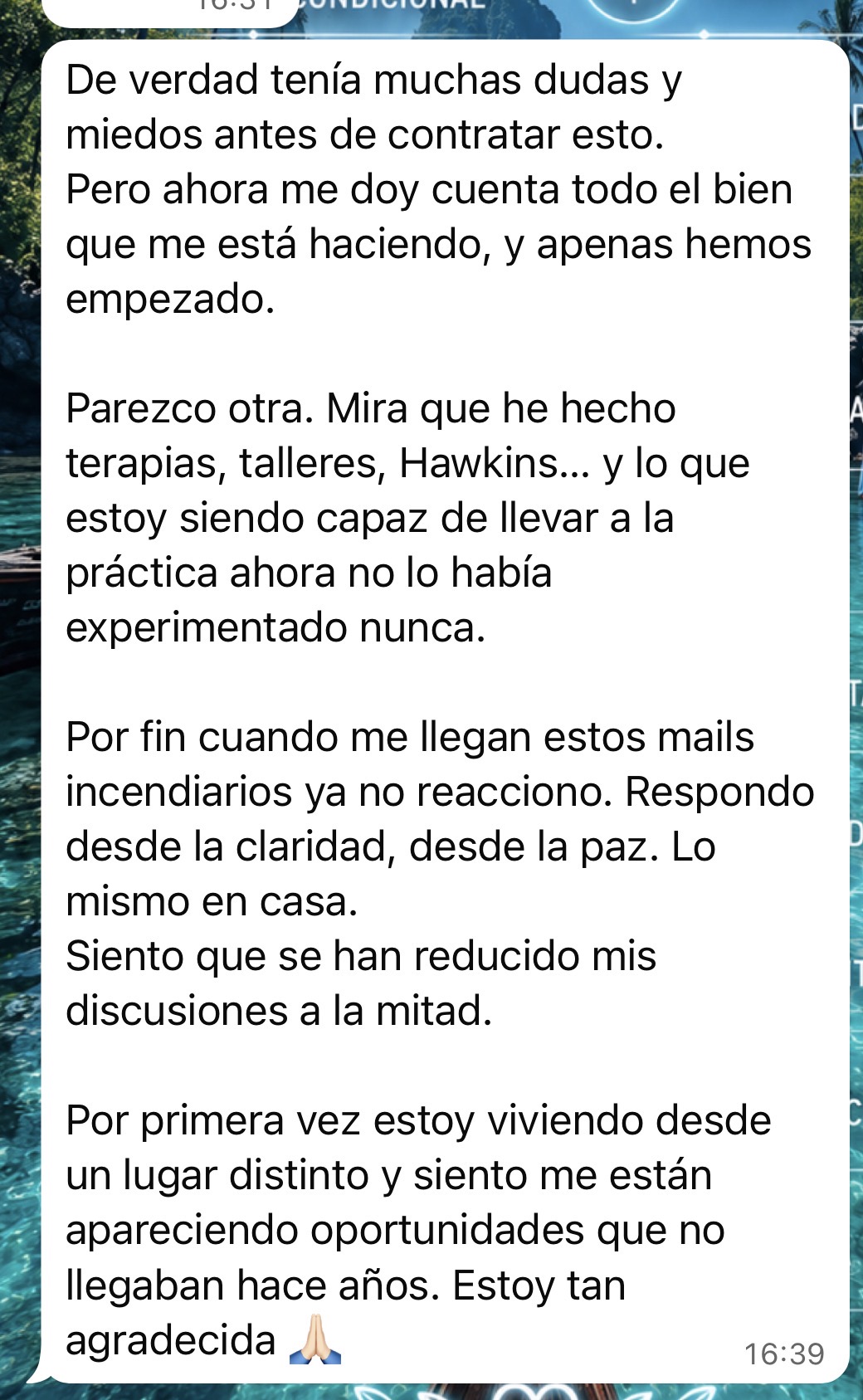 Testimonio de Gloria R.